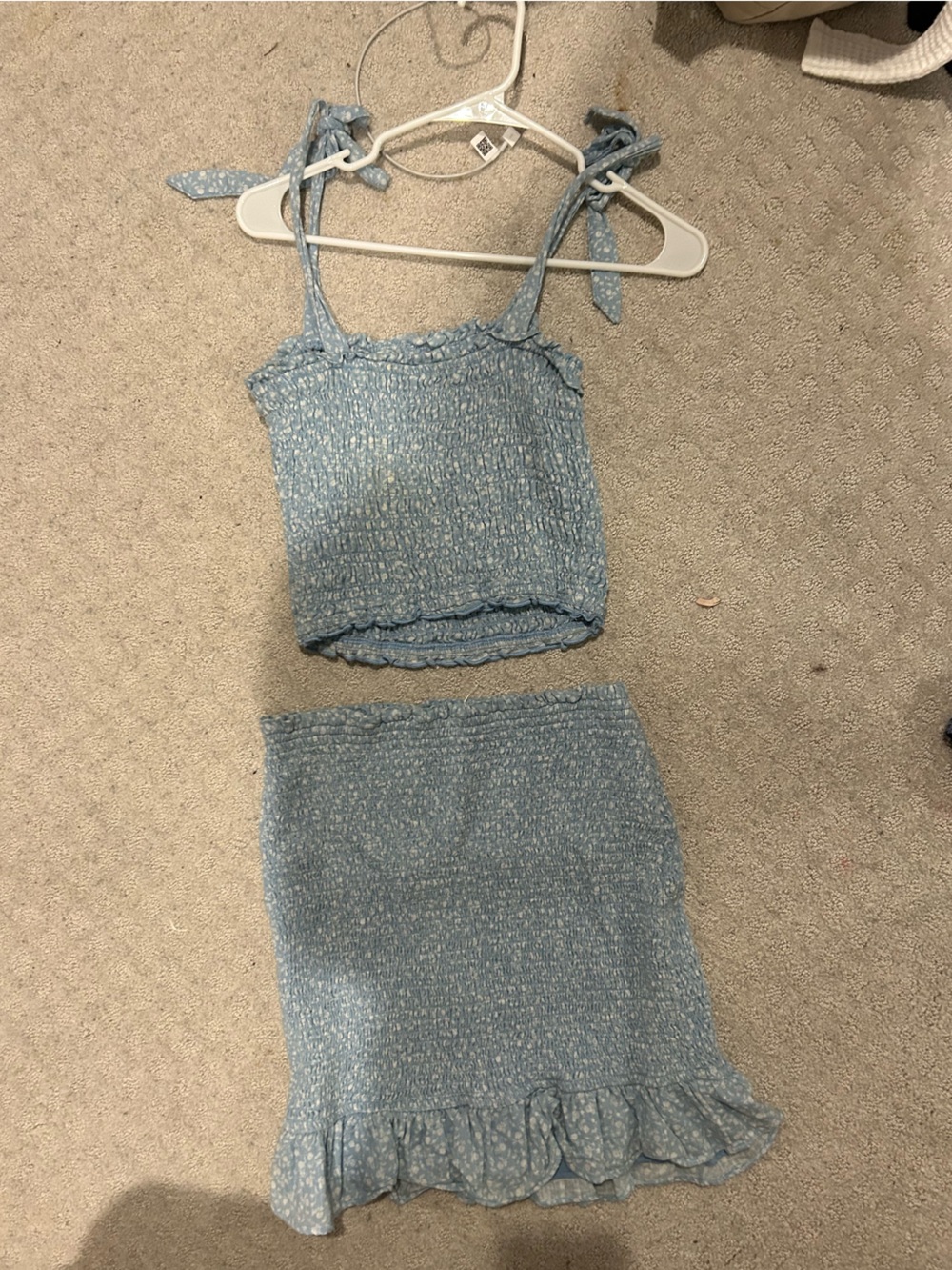Abercrombie & Fitch Light Blue Smocked Skirt Set